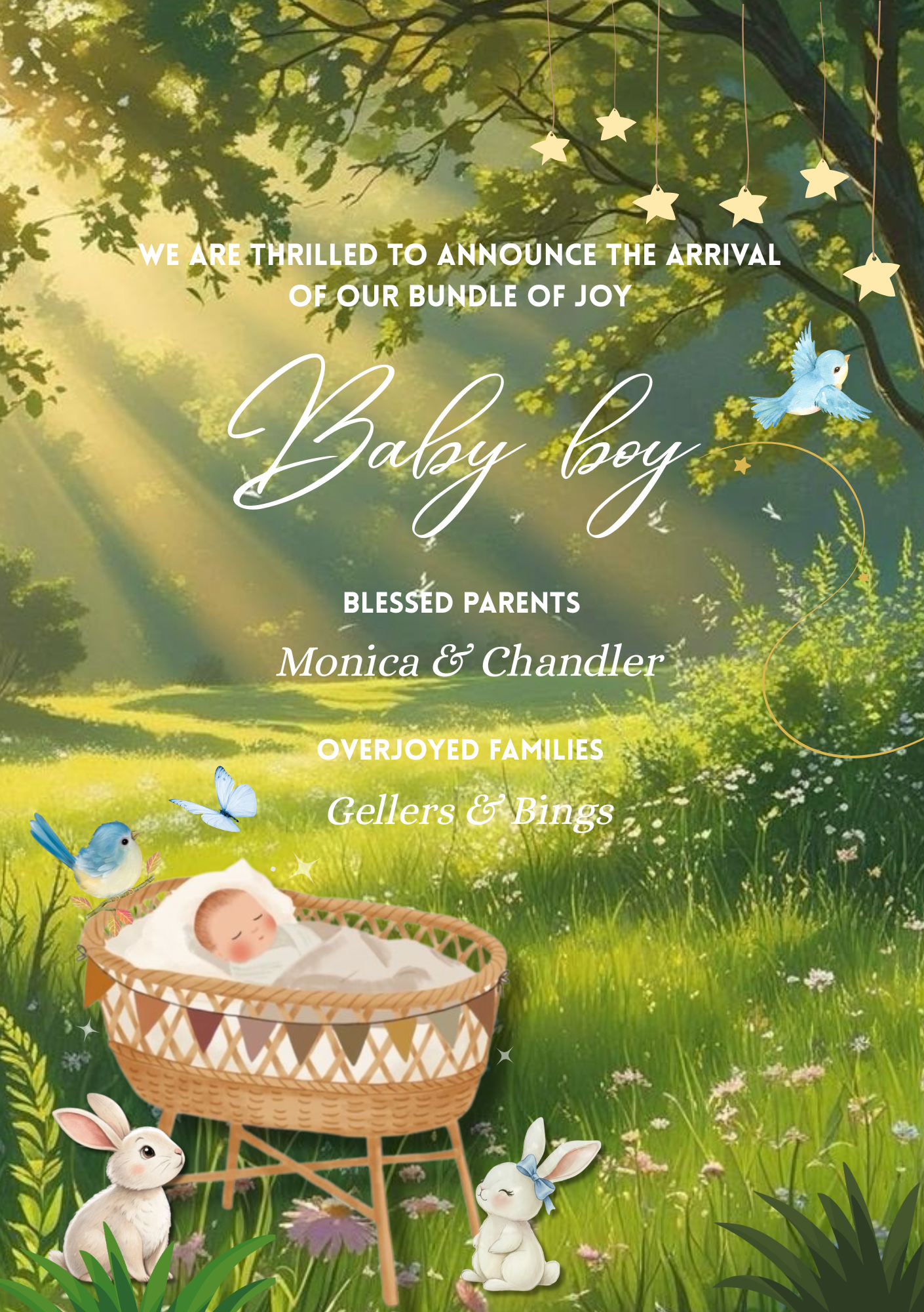 Baby Announcement Digital Template 1