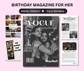Birthday Magazine for Her - Editable Digital Templates