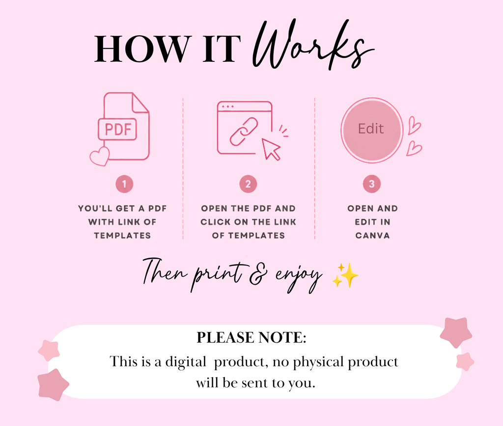 Birthday Magazine for Her - Editable Digital Templates