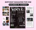 Birthday Magazine for Him - Editable Digital Templates